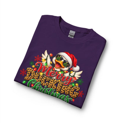Merry Cheeky Christmas Long Sleeve Tee — Santa Duck Holiday Shirt