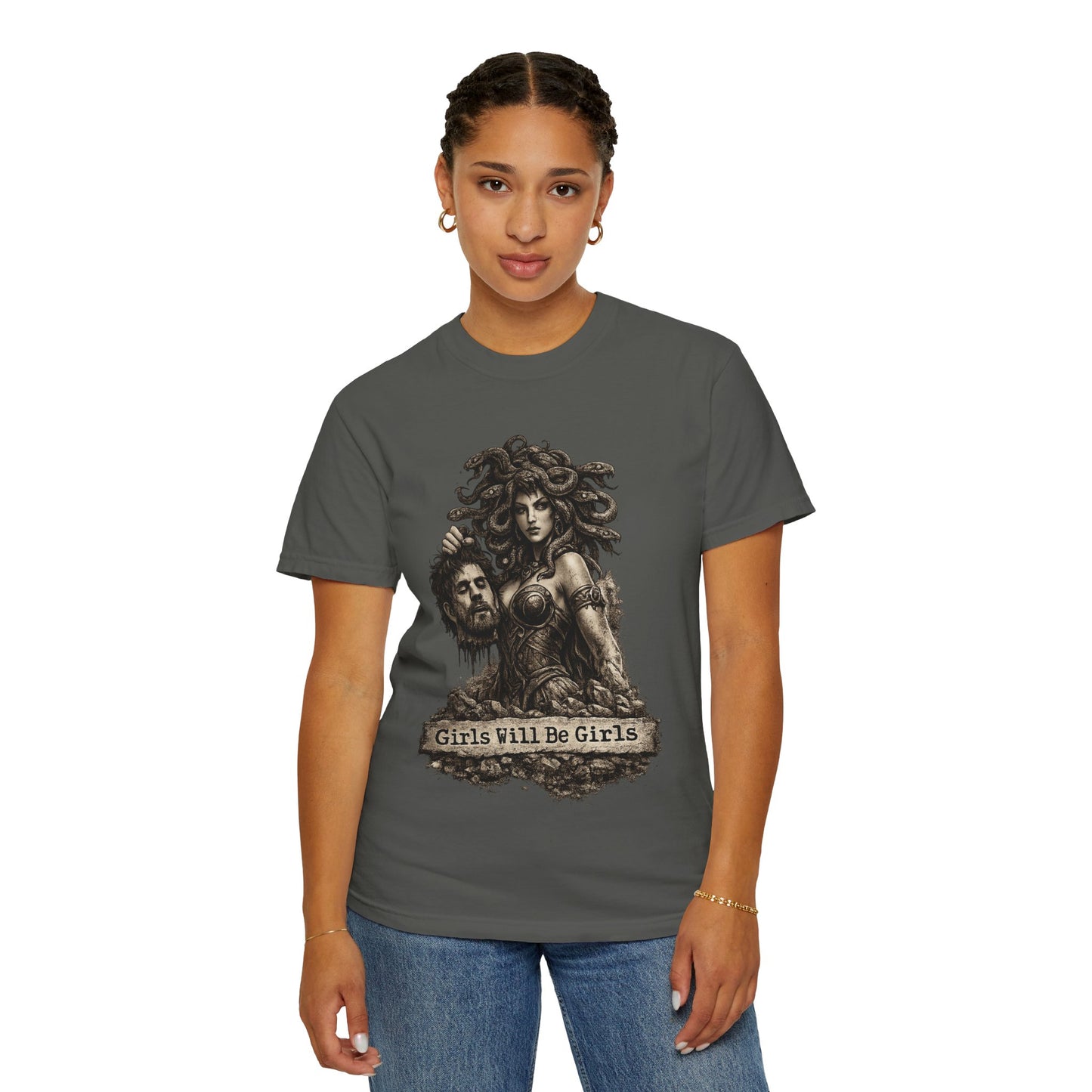 Medusa Graphic T-Shirt — 'Girls Will Be Girls' Mythic Punk Tee
