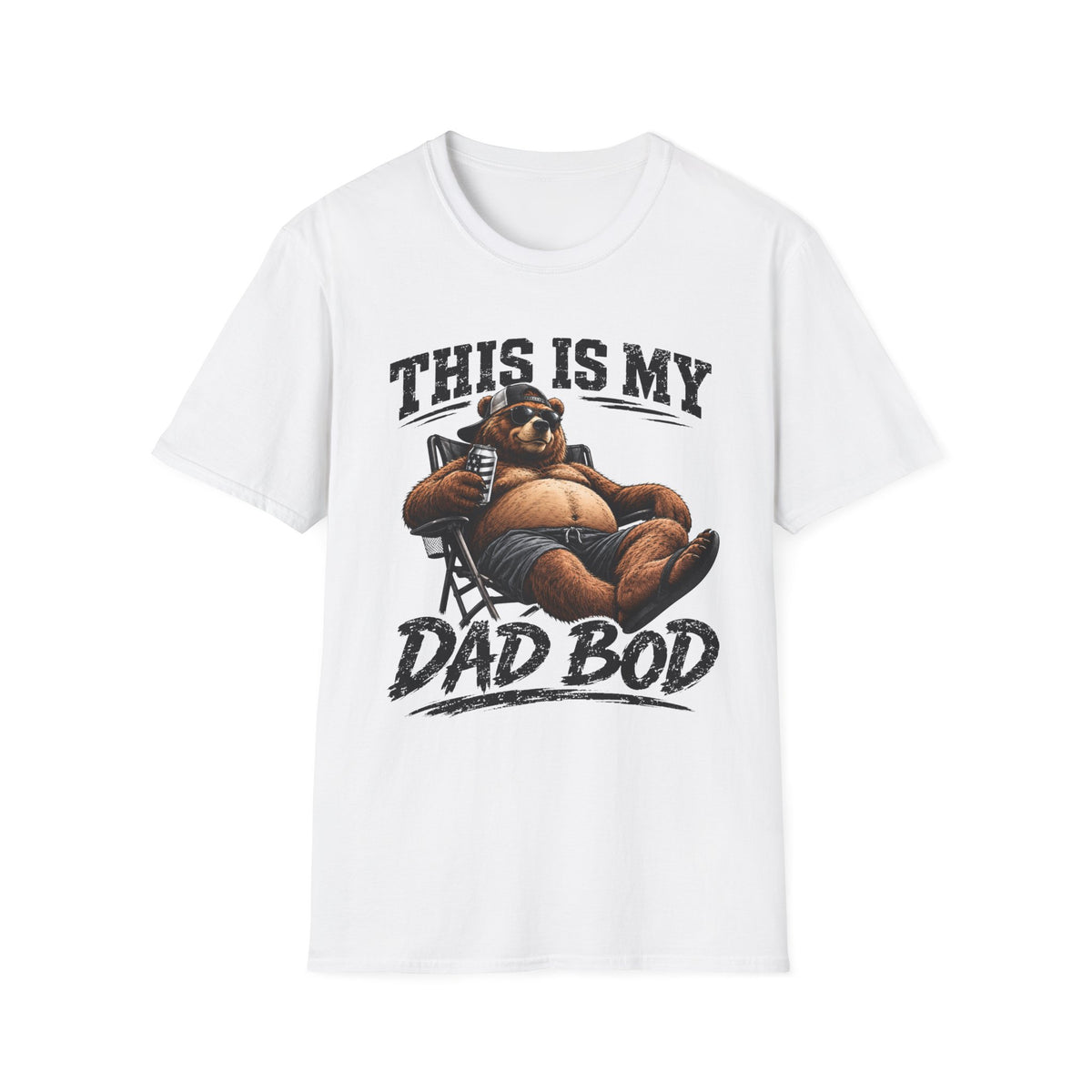 Dad Bod T-Shirt — "This Is My Dad Bod" Funny Bear Graphic Tee
