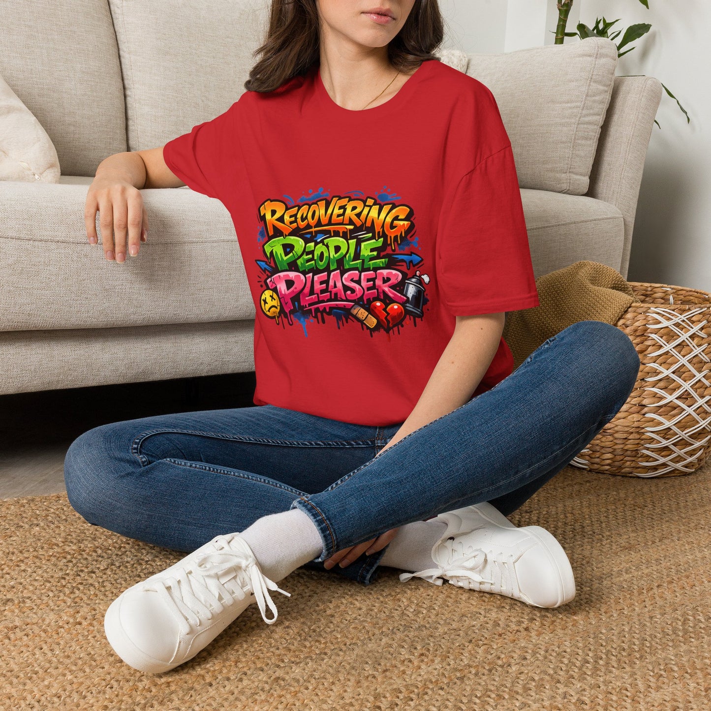 Recovering People Pleaser T-Shirt - Bold Graffiti Recovery Tee