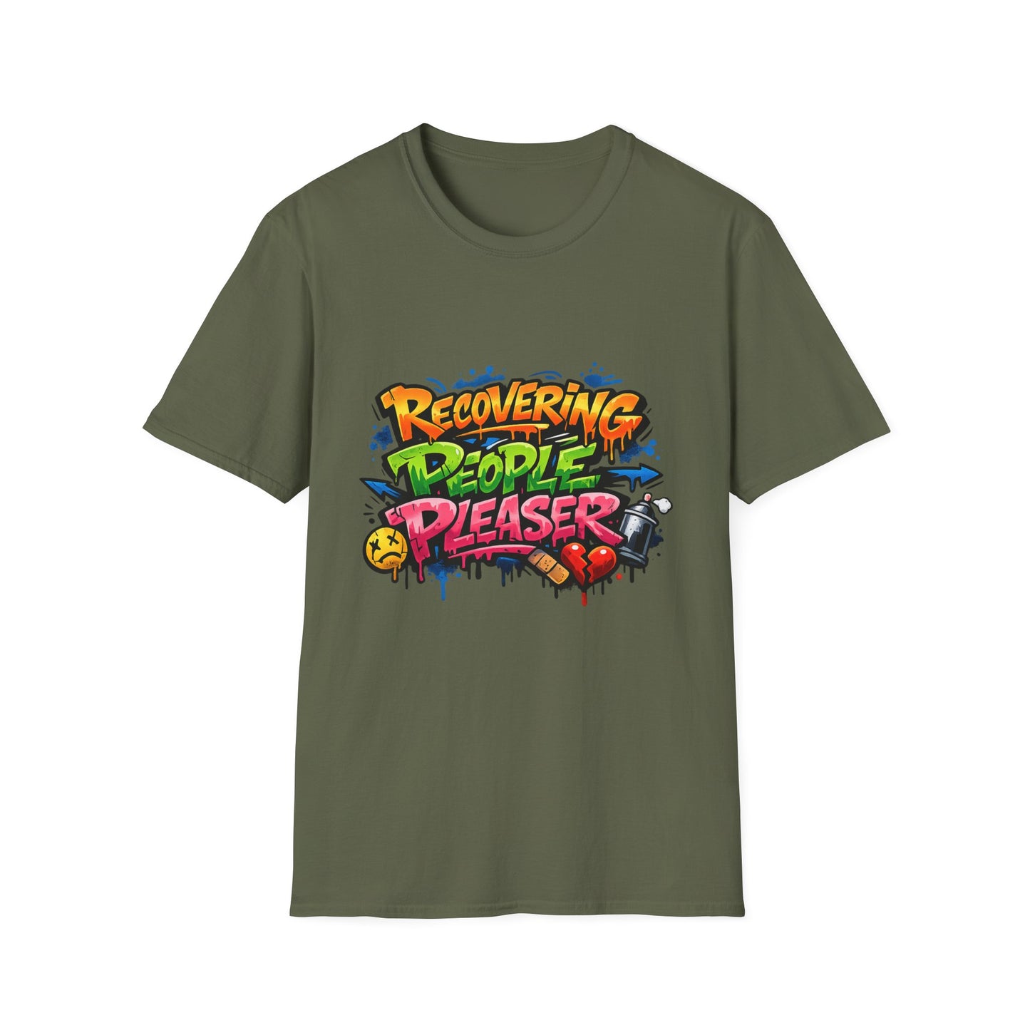 Recovering People Pleaser T-Shirt - Bold Graffiti Recovery Tee