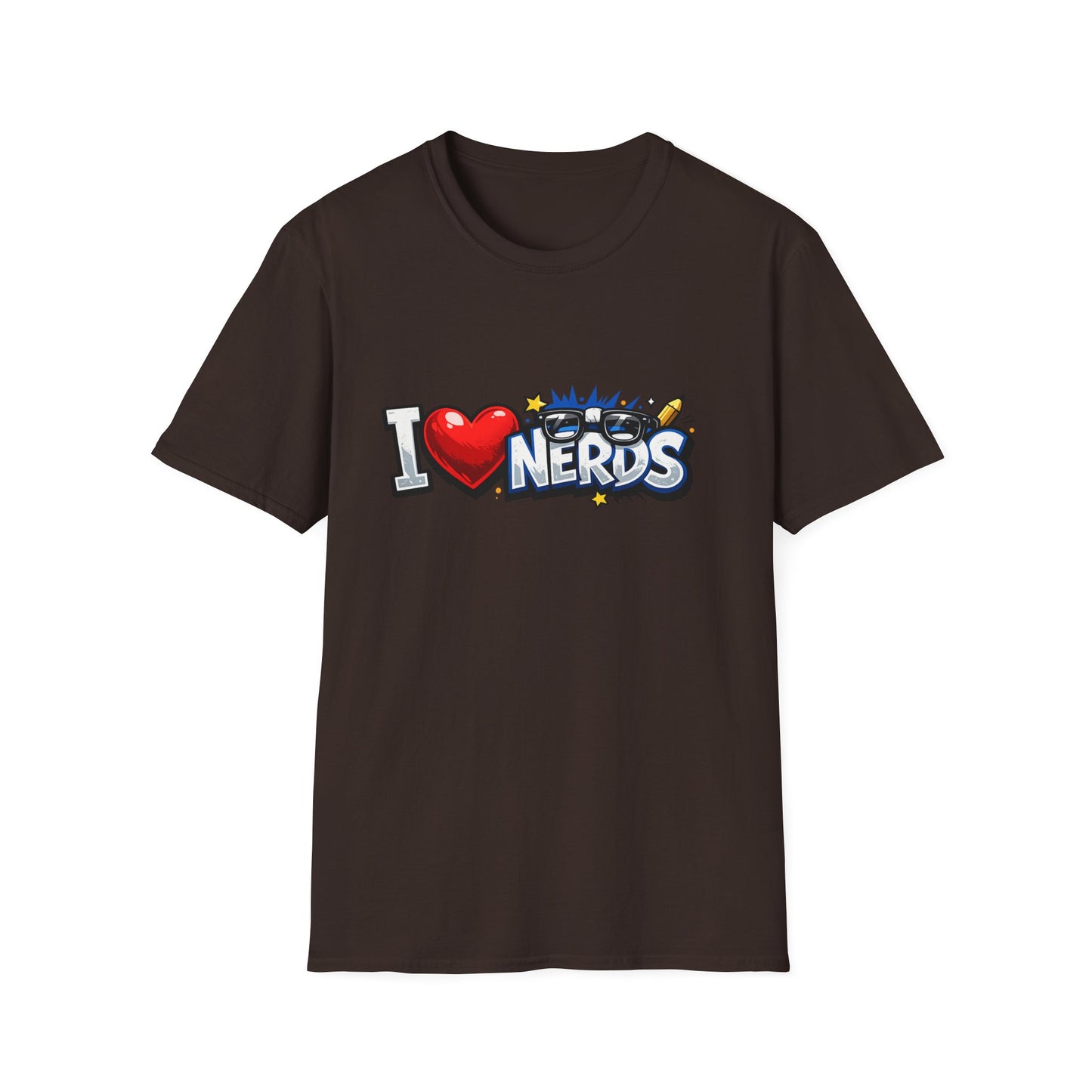 I Heart Nerds T-Shirt — Retro Pop Art "I  Nerds" Graphic Tee for Geek Pride