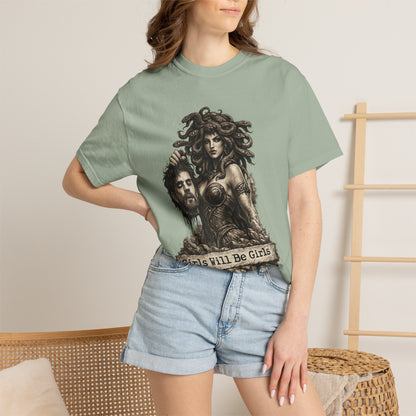 Medusa Graphic T-Shirt — 'Girls Will Be Girls' Mythic Punk Tee
