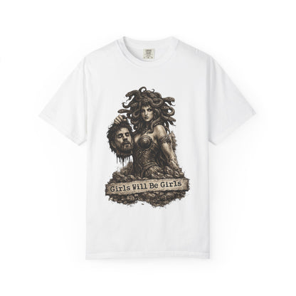 Medusa Graphic T-Shirt — 'Girls Will Be Girls' Mythic Punk Tee