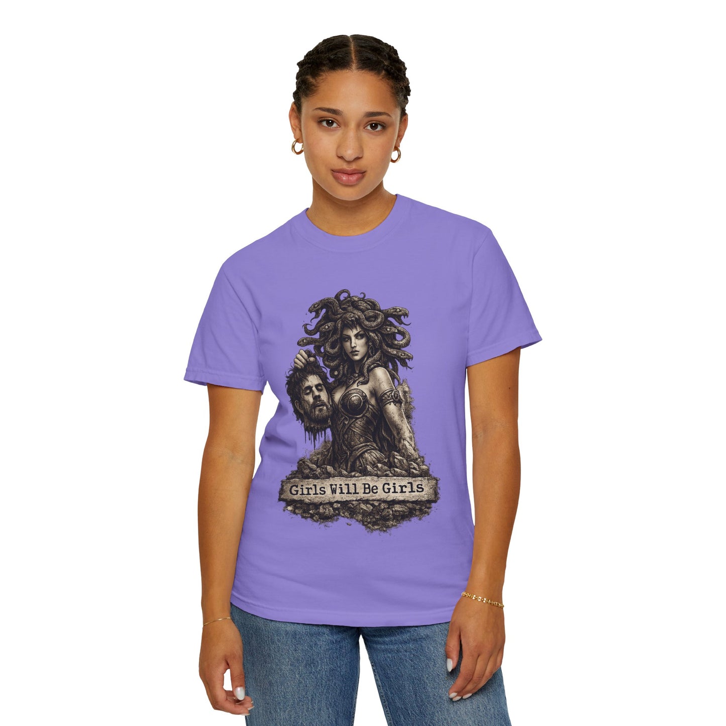 Medusa Graphic T-Shirt — 'Girls Will Be Girls' Mythic Punk Tee