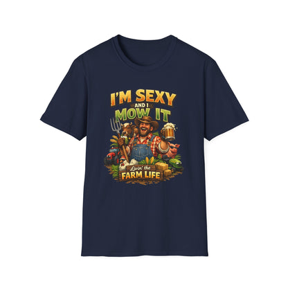 I'm Sexy and I Mow It T-Shirt — Funny Farmer Lawn Care Graphic Tee