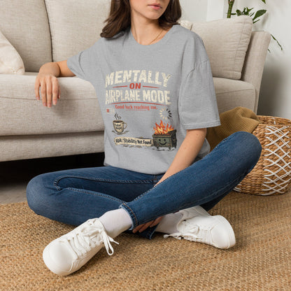 Women’s/Mens Tee: "Mentally on Airplane Mode" T-Shirt — Funny Travel/Introvert Graphic Tee