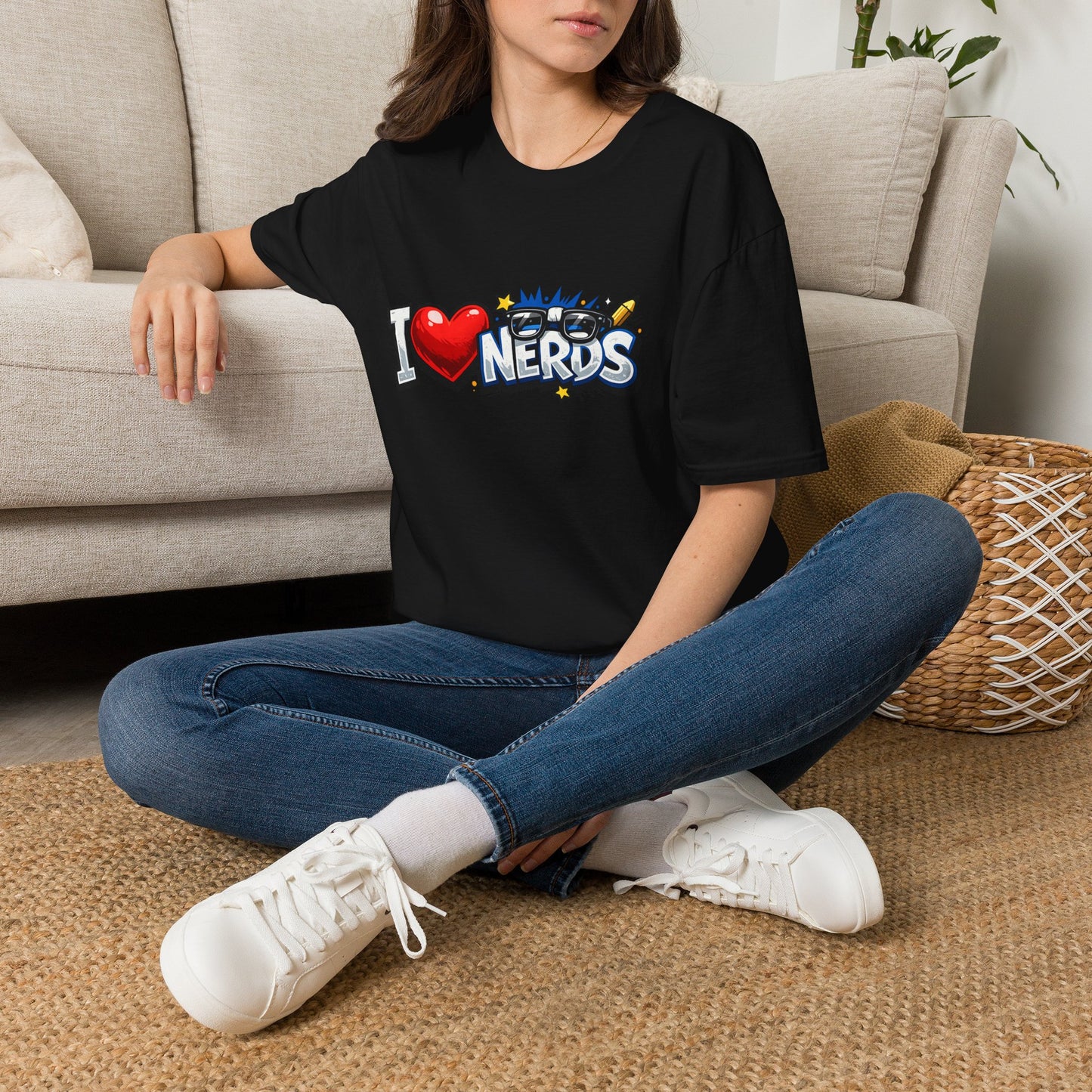 I Heart Nerds T-Shirt — Retro Pop Art "I  Nerds" Graphic Tee for Geek Pride