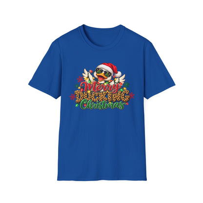 Merry Ducking Christmas T-Shirt — Santa Hat Sunglasses Holiday Tee