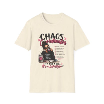 Chaos Coordinator T-Shirt — Funny Mom/Teacher Life Tee ("Chaos Coordinator")
