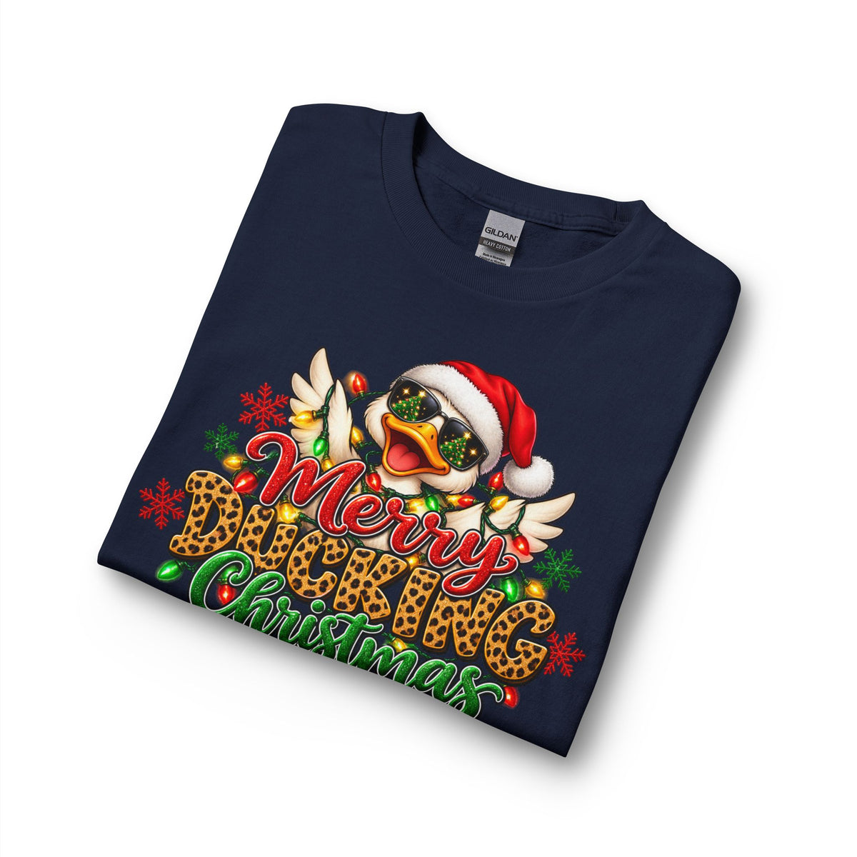 Merry Cheeky Christmas Long Sleeve Tee — Santa Duck Holiday Shirt