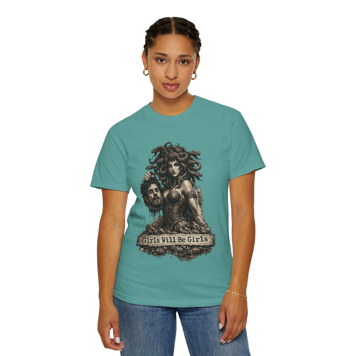Medusa Graphic T-Shirt — 'Girls Will Be Girls' Mythic Punk Tee