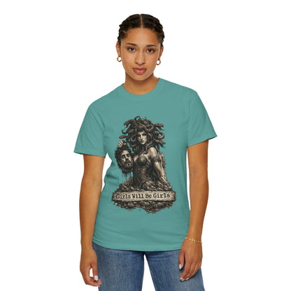 Medusa Graphic T-Shirt — 'Girls Will Be Girls' Mythic Punk Tee