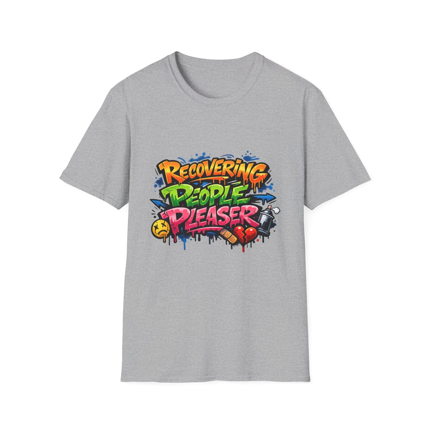 Recovering People Pleaser T-Shirt - Bold Graffiti Recovery Tee
