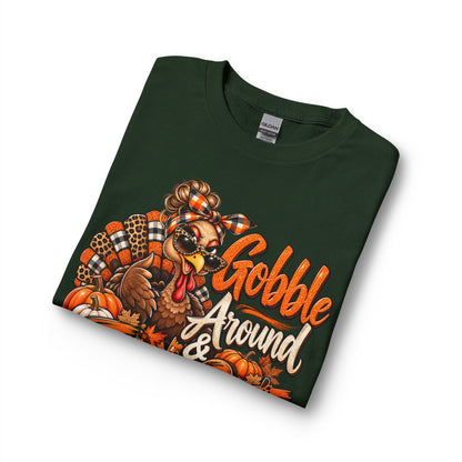 Thanksgiving Long Sleeve Tee — "Gobble Around & Find Out" Turkey Graphic
