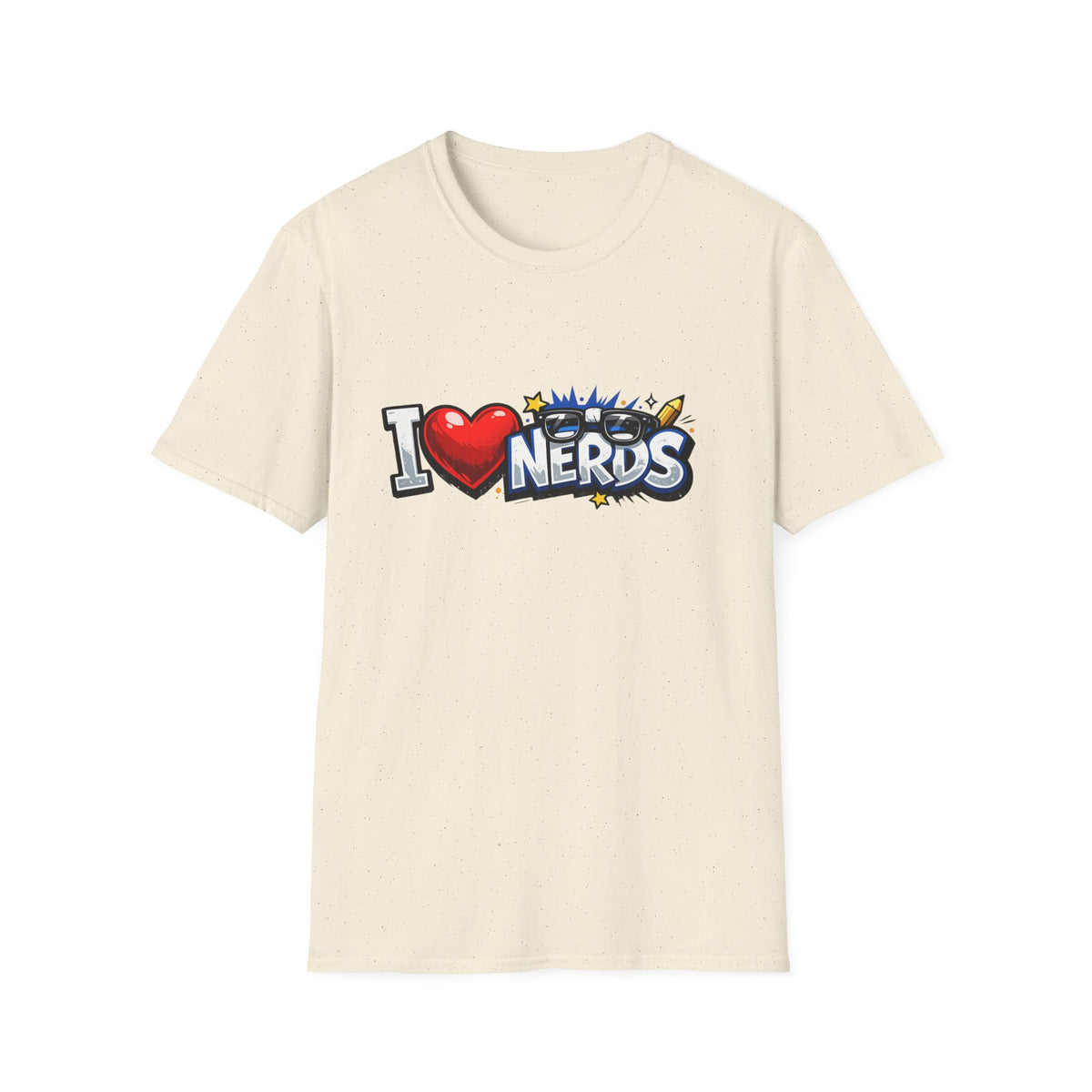 I Heart Nerds T-Shirt — Retro Pop Art "I  Nerds" Graphic Tee for Geek Pride