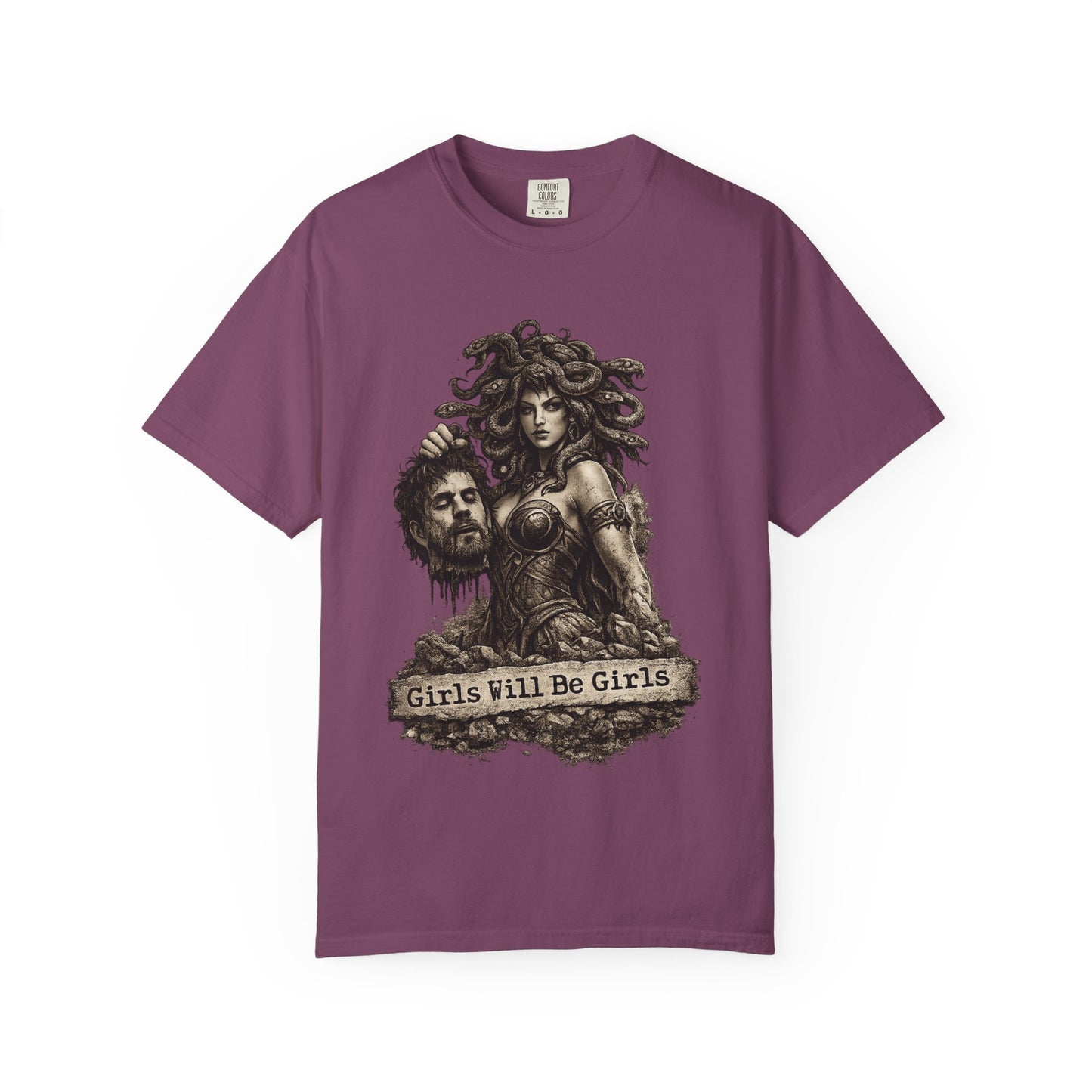 Medusa Graphic T-Shirt — 'Girls Will Be Girls' Mythic Punk Tee