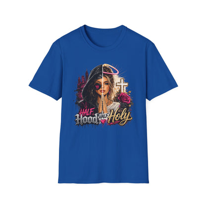 Half Bad Half Holy T-Shirt — Dual-Face Angel & Rebel Graphic Tee