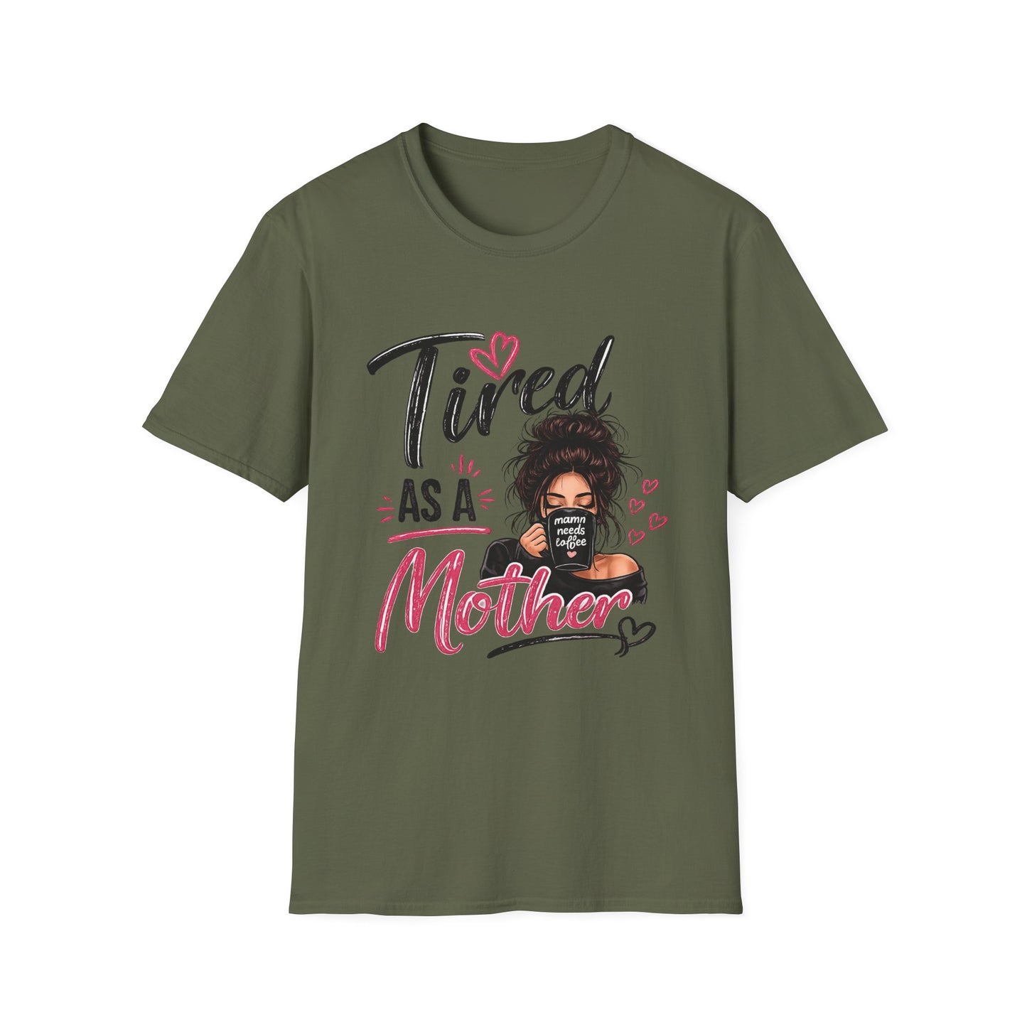 T-Shirt — "Tired as a Mother" Graphic Tee — Funny Mom Gift