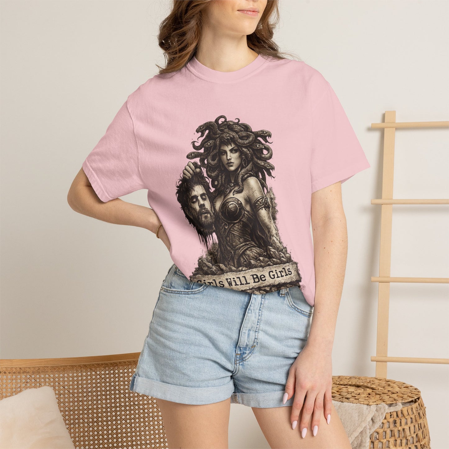 Medusa Graphic T-Shirt — 'Girls Will Be Girls' Mythic Punk Tee