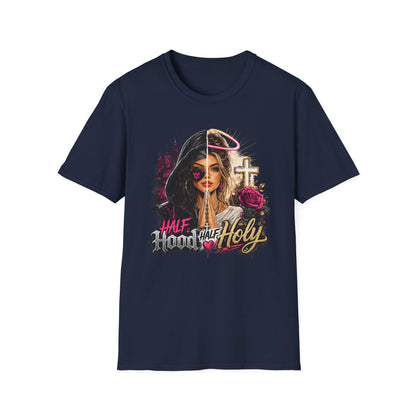 Half Bad Half Holy T-Shirt — Dual-Face Angel & Rebel Graphic Tee