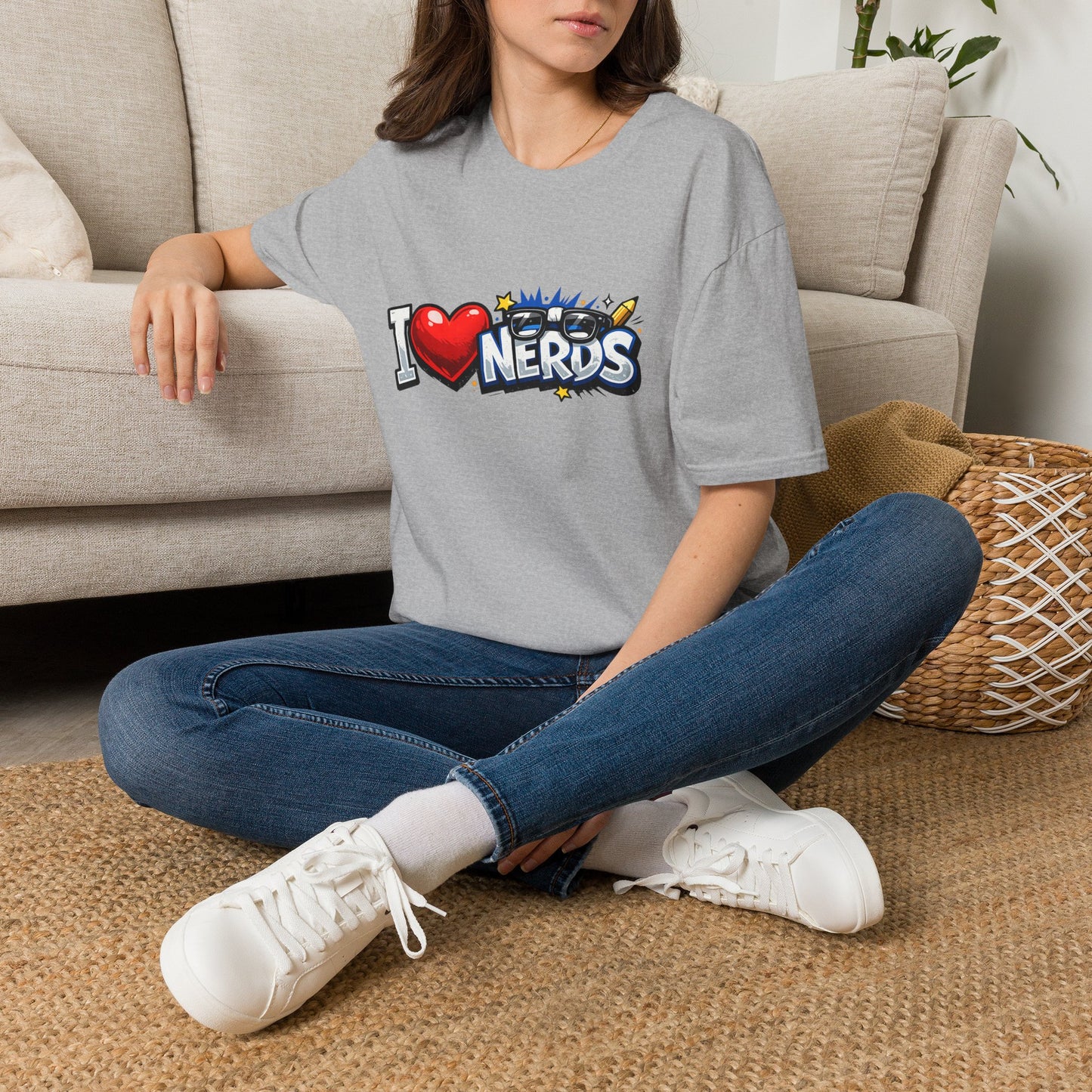 I Heart Nerds T-Shirt — Retro Pop Art "I  Nerds" Graphic Tee for Geek Pride