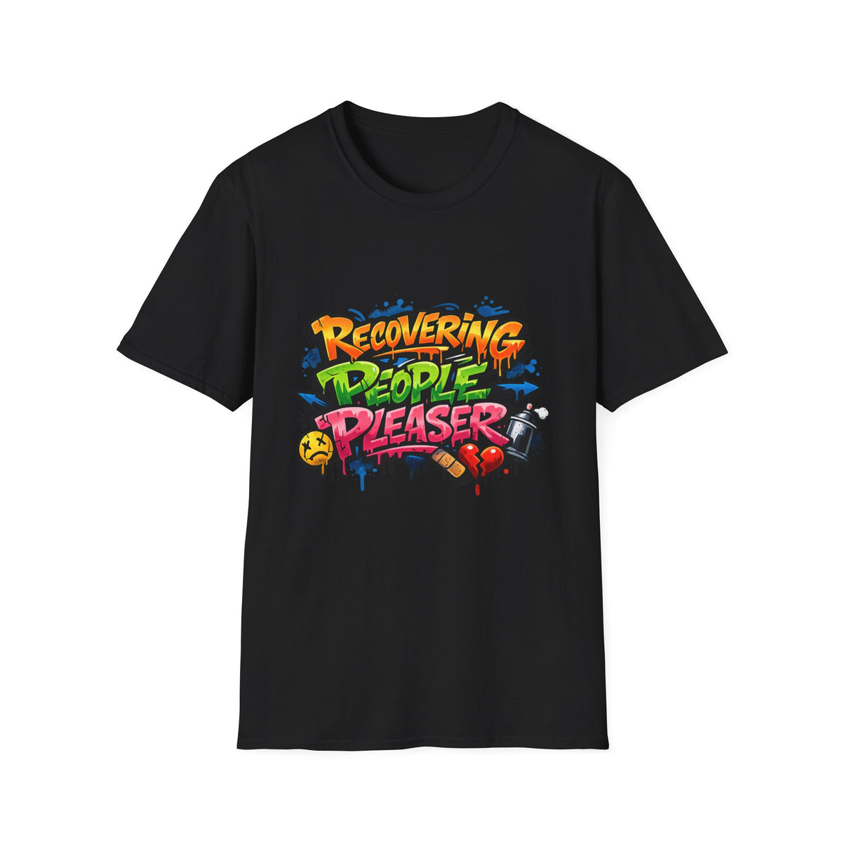 Recovering People Pleaser T-Shirt - Bold Graffiti Recovery Tee