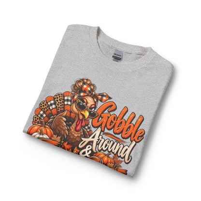 Thanksgiving Long Sleeve Tee — "Gobble Around & Find Out" Turkey Graphic