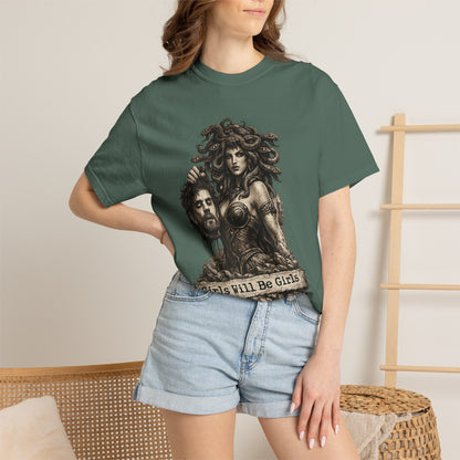 Medusa Graphic T-Shirt — 'Girls Will Be Girls' Mythic Punk Tee
