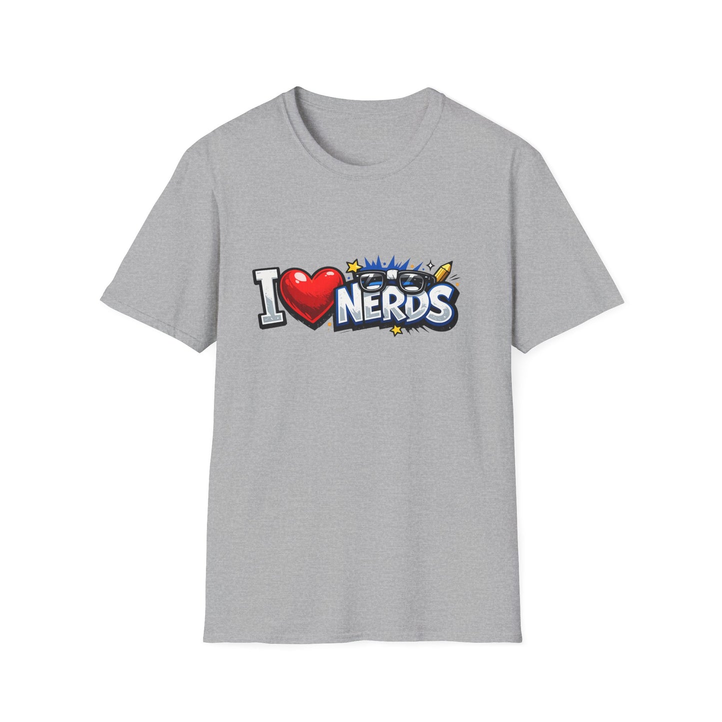I Heart Nerds T-Shirt — Retro Pop Art "I  Nerds" Graphic Tee for Geek Pride