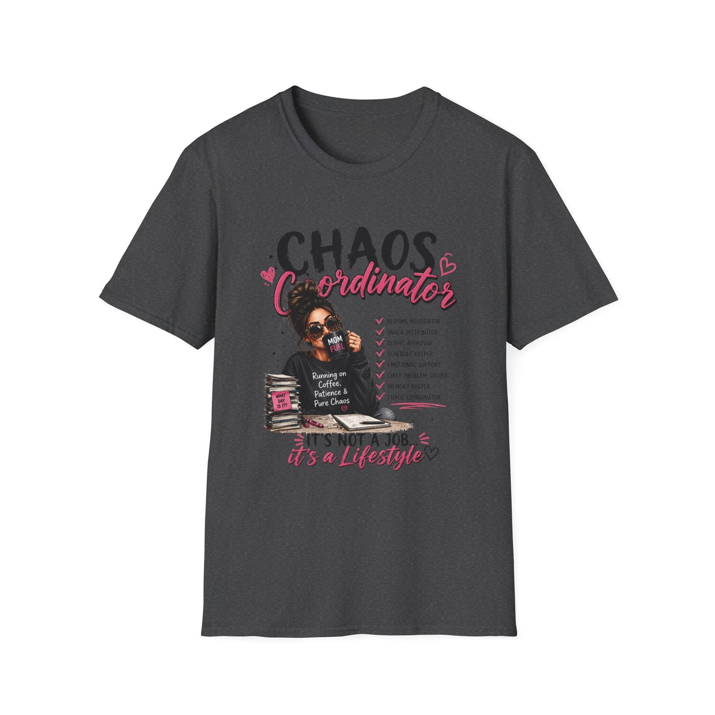 Chaos Coordinator T-Shirt — Funny Mom/Teacher Life Tee ("Chaos Coordinator")