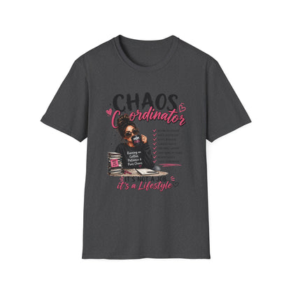 Chaos Coordinator T-Shirt — Funny Mom/Teacher Life Tee ("Chaos Coordinator")