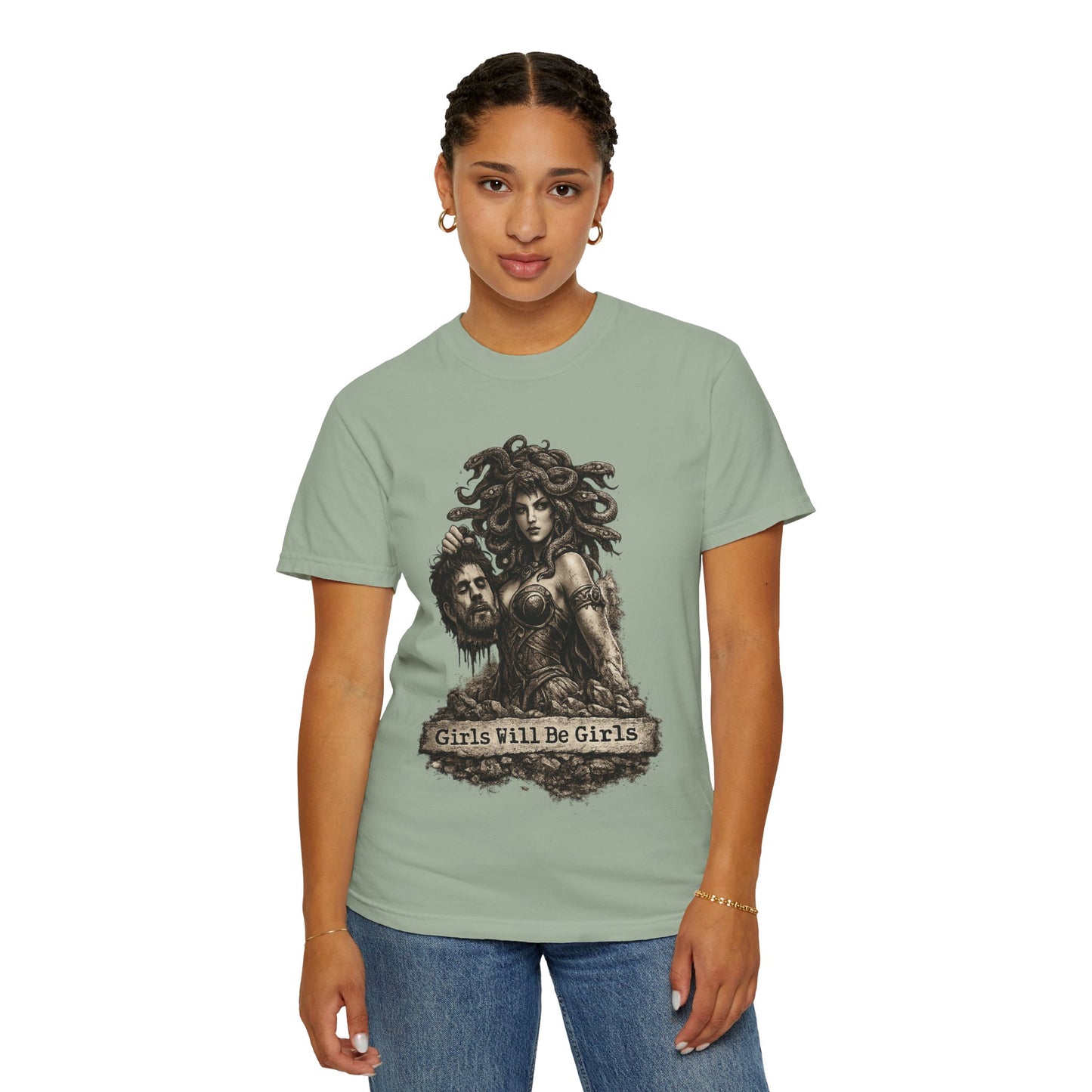 Medusa Graphic T-Shirt — 'Girls Will Be Girls' Mythic Punk Tee