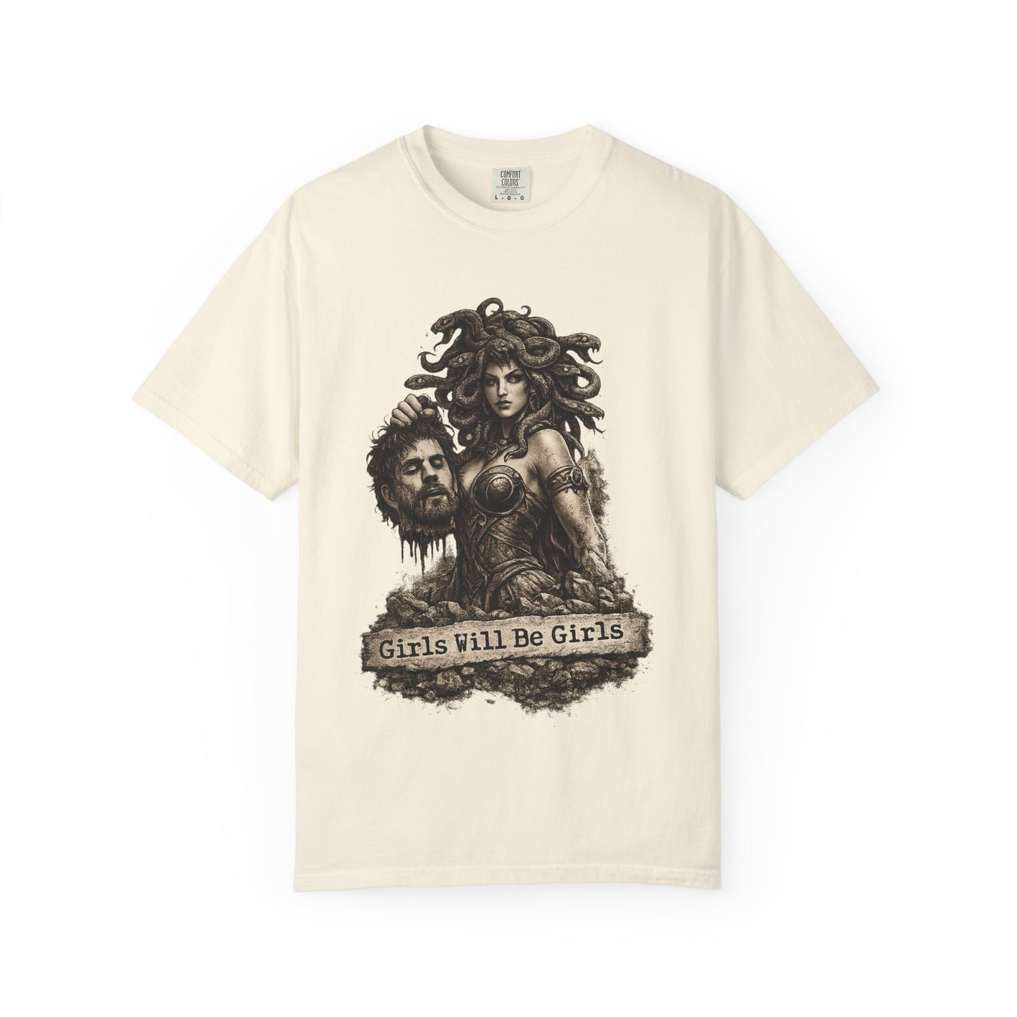 Medusa Graphic T-Shirt — 'Girls Will Be Girls' Mythic Punk Tee