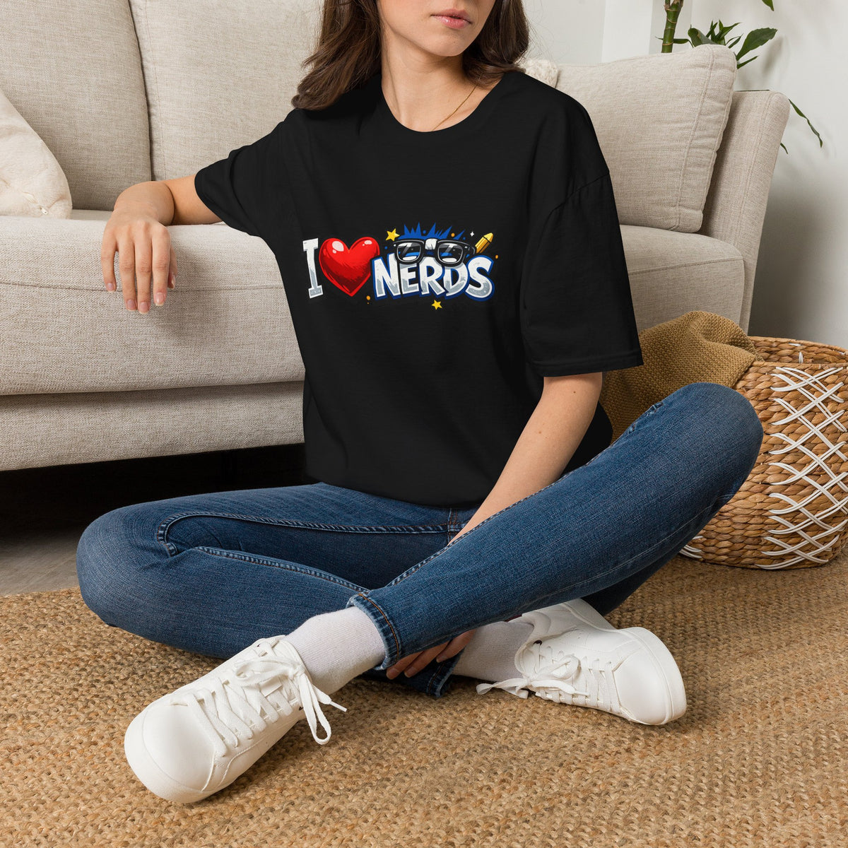 I Heart Nerds T-Shirt — Retro Pop Art "I  Nerds" Graphic Tee for Geek Pride