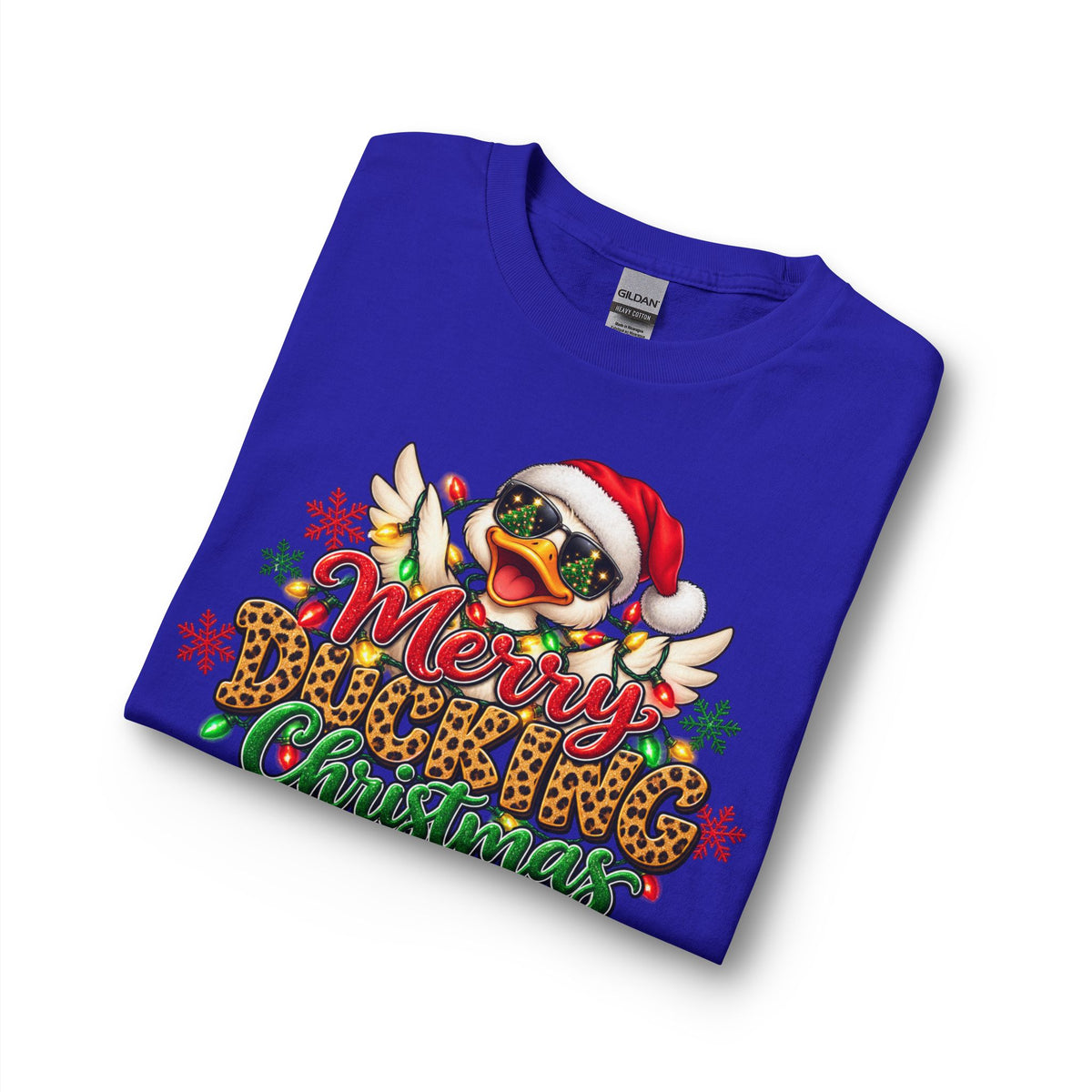 Merry Cheeky Christmas Long Sleeve Tee — Santa Duck Holiday Shirt