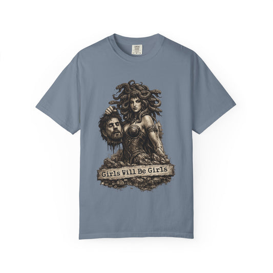 Medusa Graphic T-Shirt — 'Girls Will Be Girls' Mythic Punk Tee