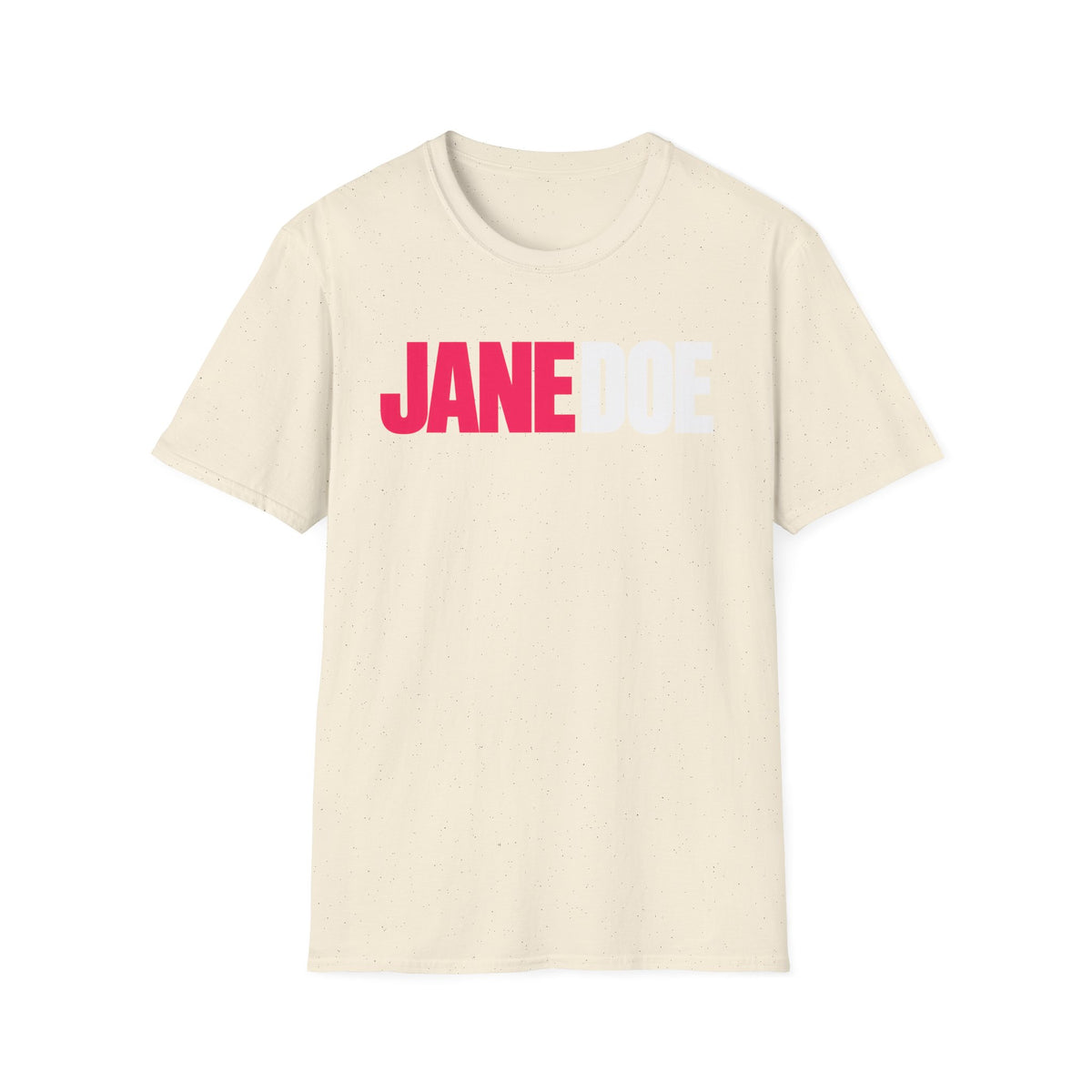 Jane Doe Graphic T-Shirt — Bold Pink & White Name Tee