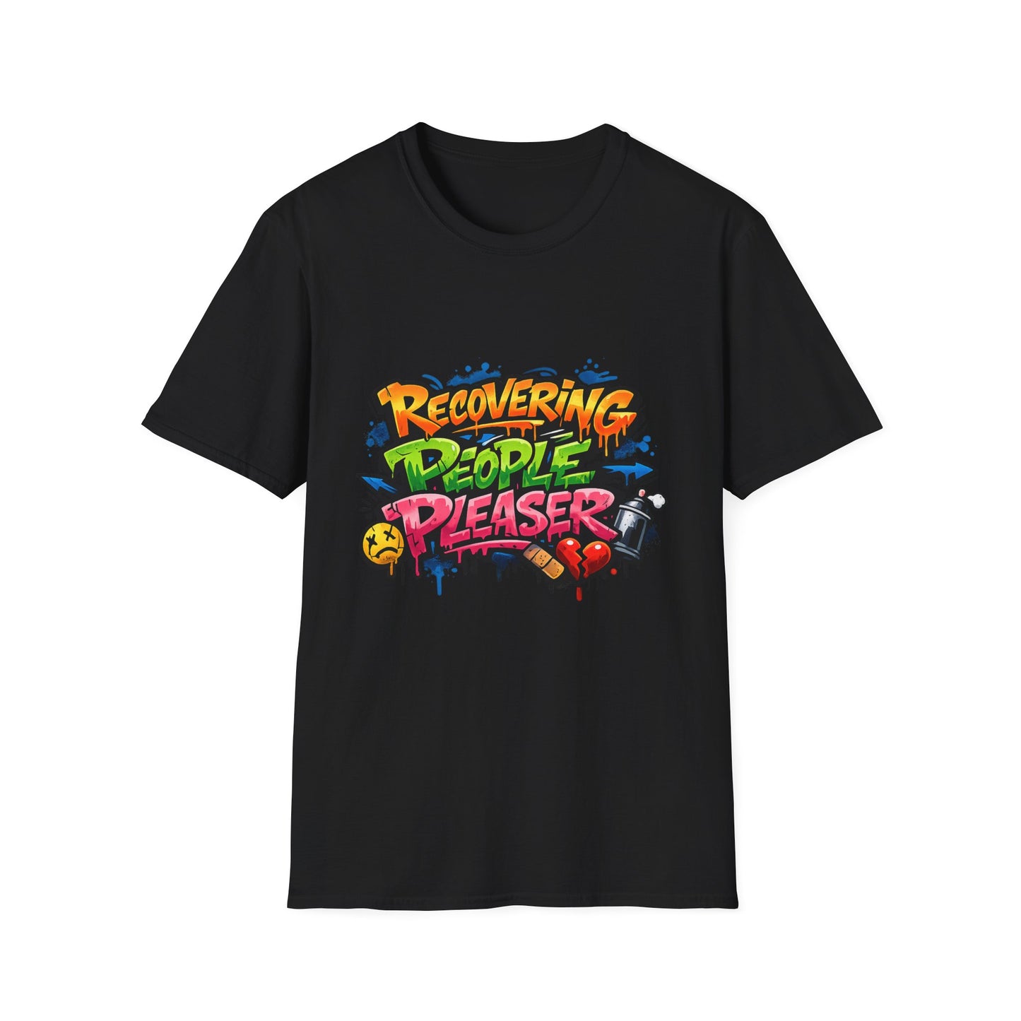Recovering People Pleaser T-Shirt - Bold Graffiti Recovery Tee