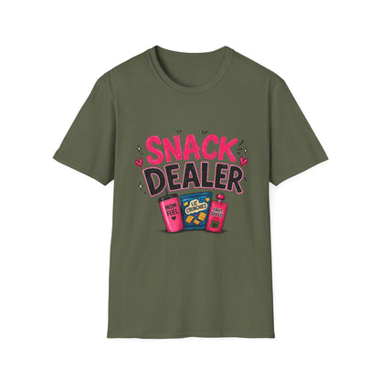 Snack Dealer T‑Shirt — Funny Candy & Chips Lover Tee