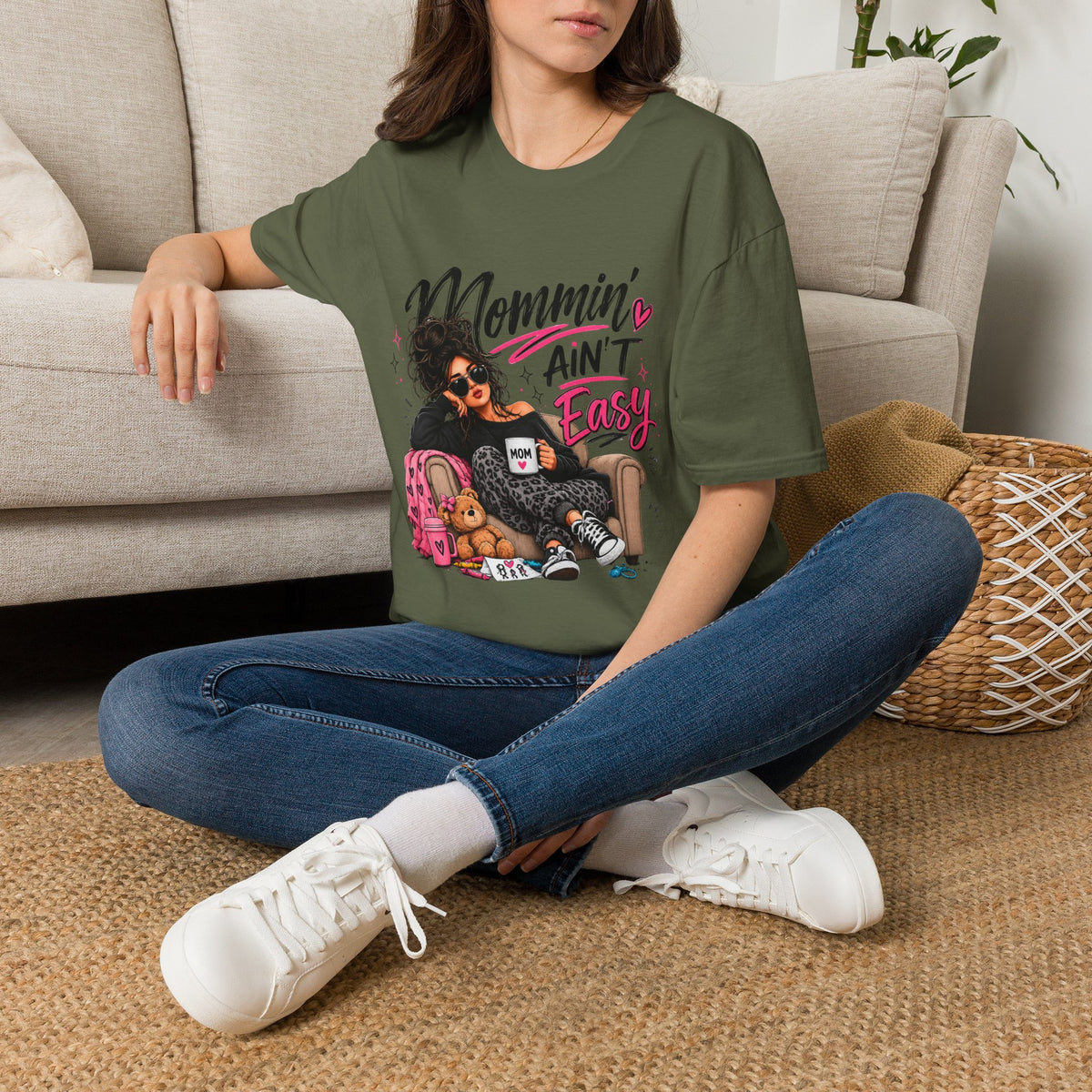 Mommin' Ain't Easy Graphic T-Shirt — Funny Mom Life Mother's Day Tee