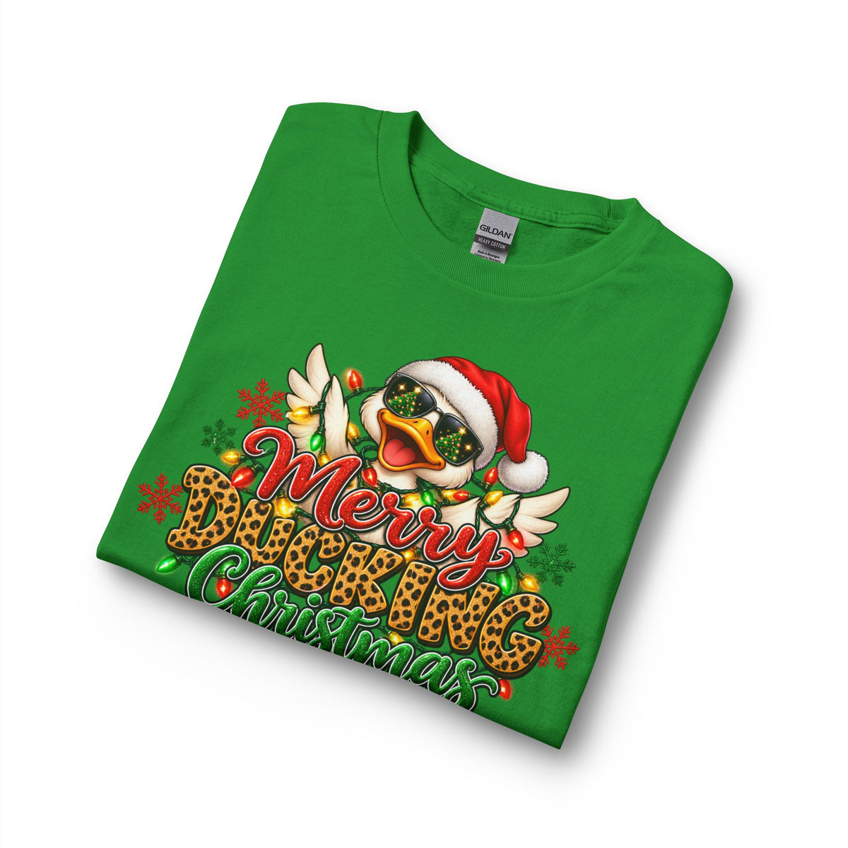 Merry Cheeky Christmas Long Sleeve Tee — Santa Duck Holiday Shirt