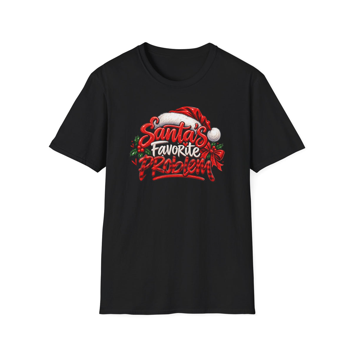 Santa’s Favorite Problem T-Shirt — Funny Holiday Christmas Tee