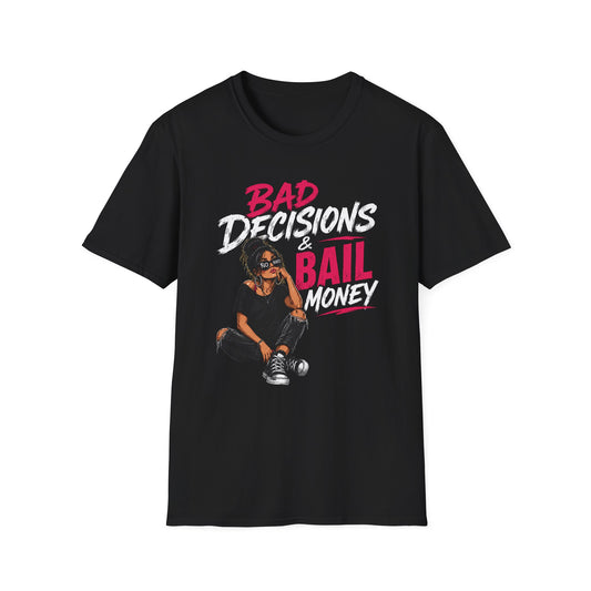 Bad Decisions & Bail Money T-Shirt — Funny Bachelorette Party Tee