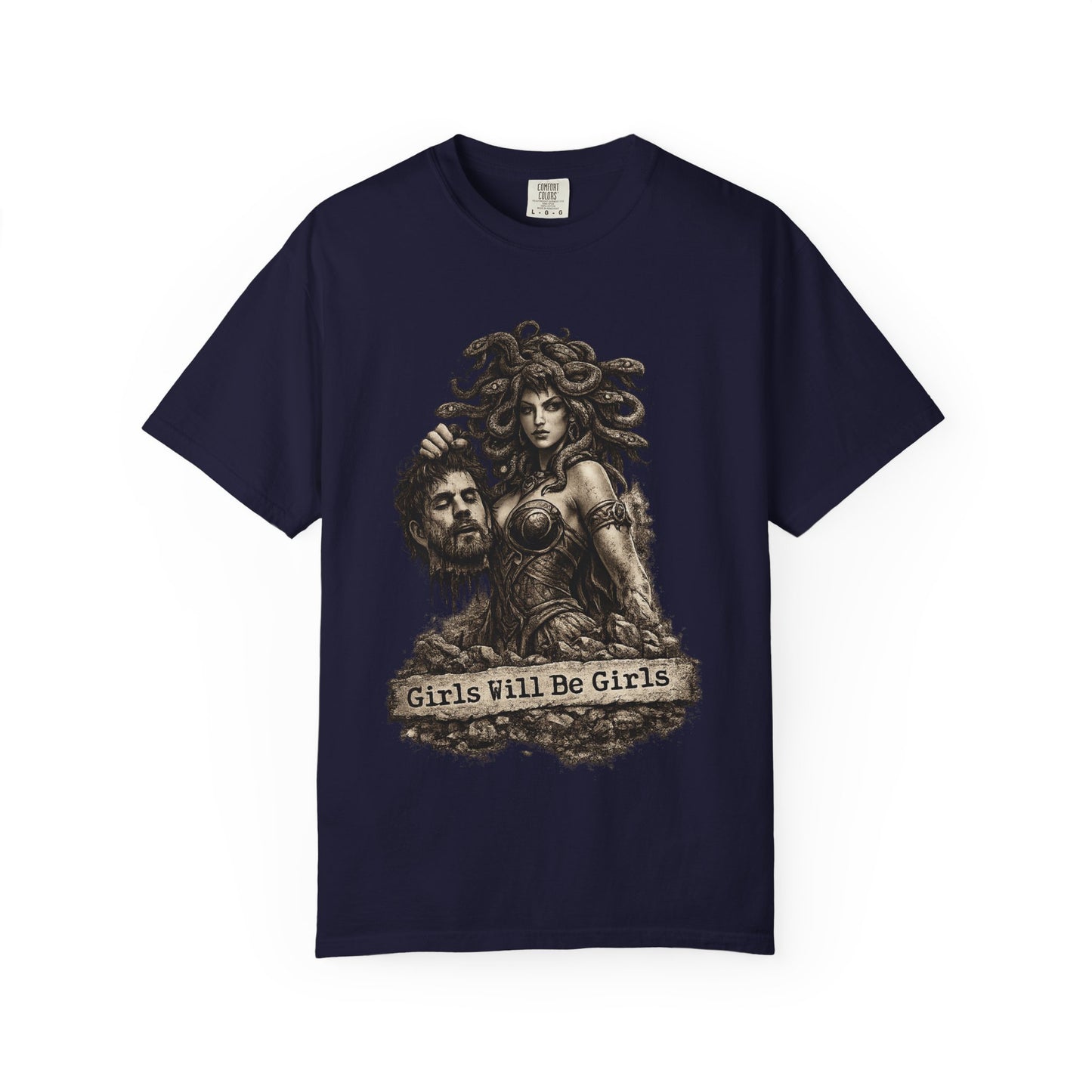 Medusa Graphic T-Shirt — 'Girls Will Be Girls' Mythic Punk Tee