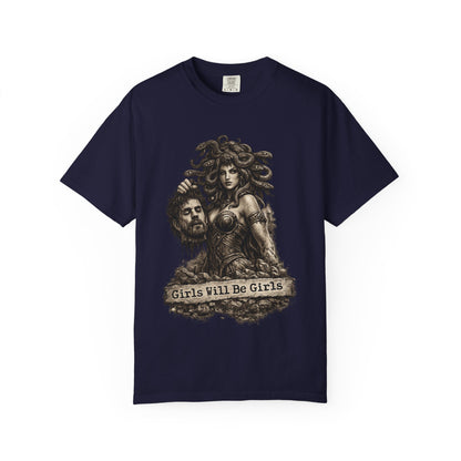 Medusa Graphic T-Shirt — 'Girls Will Be Girls' Mythic Punk Tee