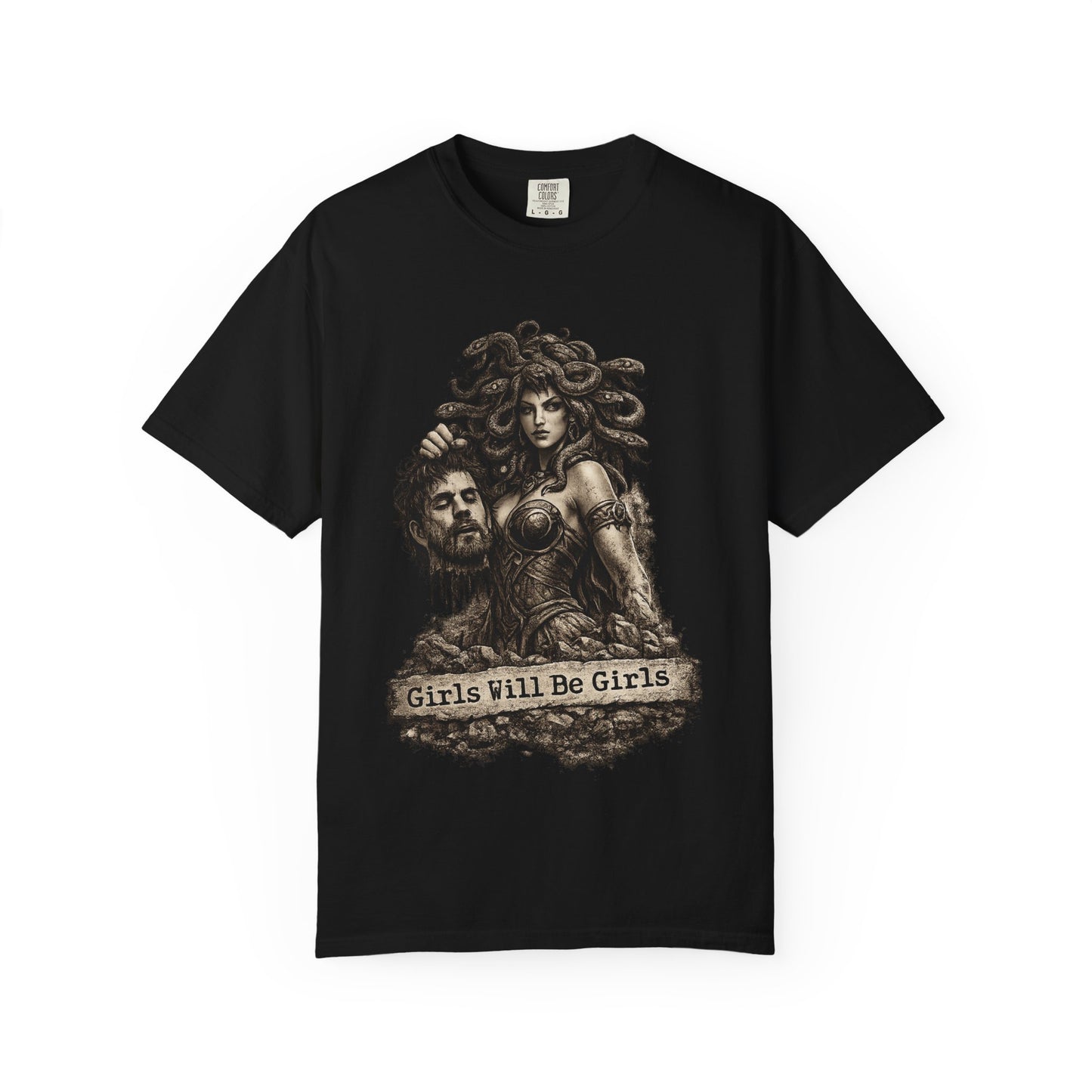 Medusa Graphic T-Shirt — 'Girls Will Be Girls' Mythic Punk Tee