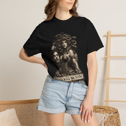 Medusa Graphic T-Shirt — 'Girls Will Be Girls' Mythic Punk Tee