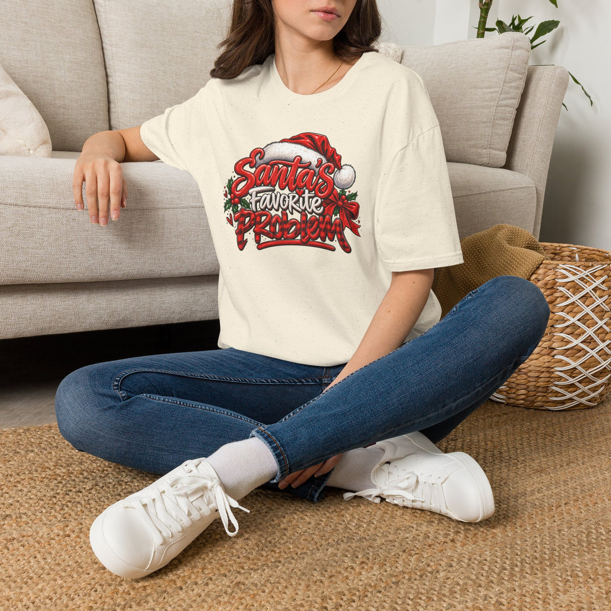 Santa’s Favorite Problem T-Shirt — Funny Holiday Christmas Tee