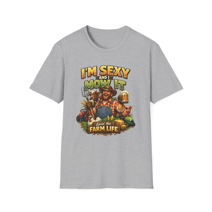 I'm Sexy and I Mow It T-Shirt — Funny Farmer Lawn Care Graphic Tee